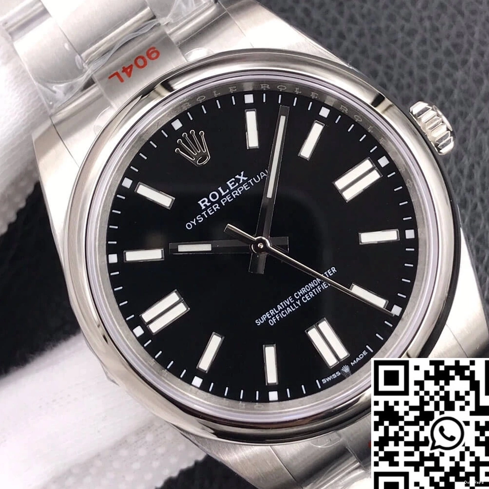 Dial M124300-0002 Rolex Black Perpetual 41MM EW Oyster Factory 0801